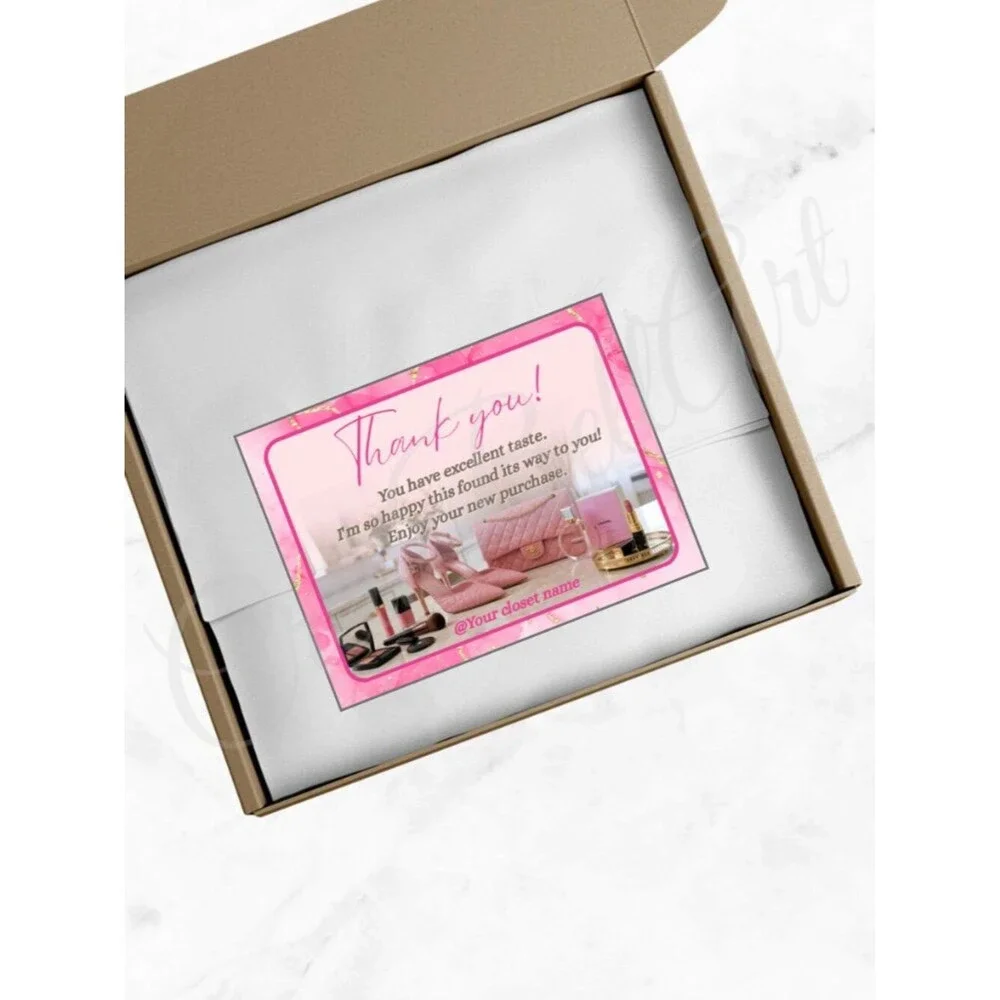 100 Personalized Makeup Thank You Cards Small Business, 4×3 in
